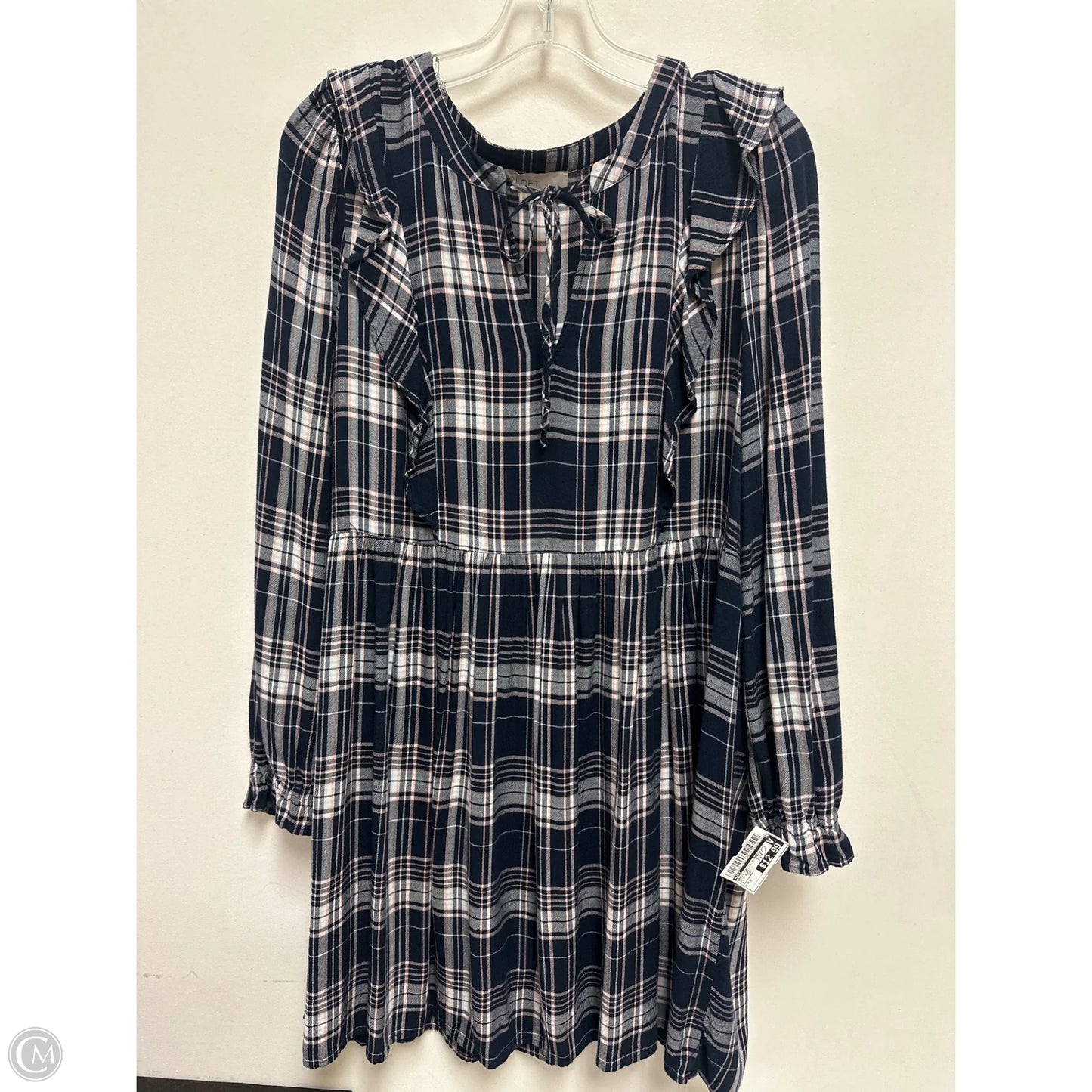 Dress Casual Short By Loft In Blue & Pink, Size: M