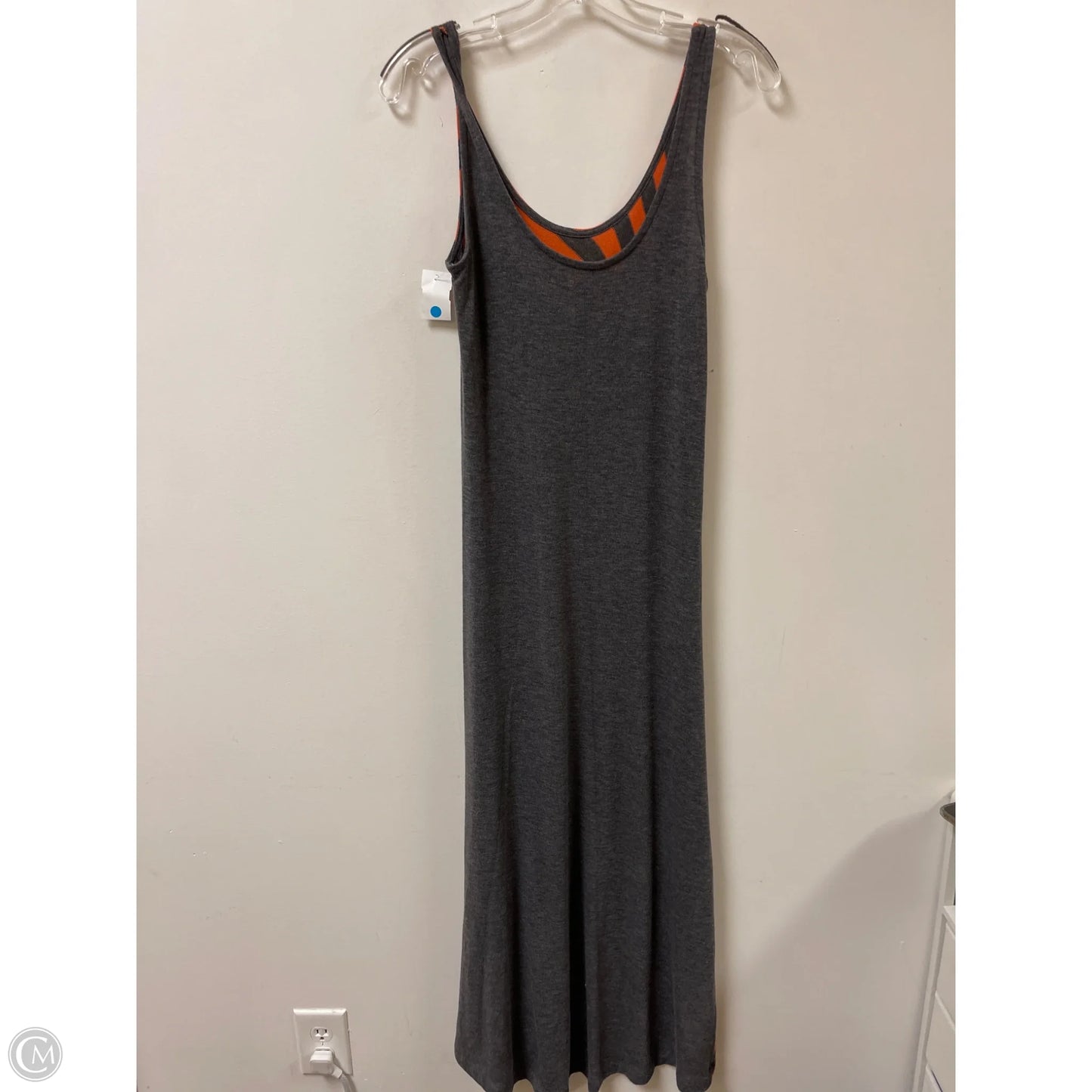 Dress Casual Maxi By Nally And Millie In Grey & Orange, Size: M