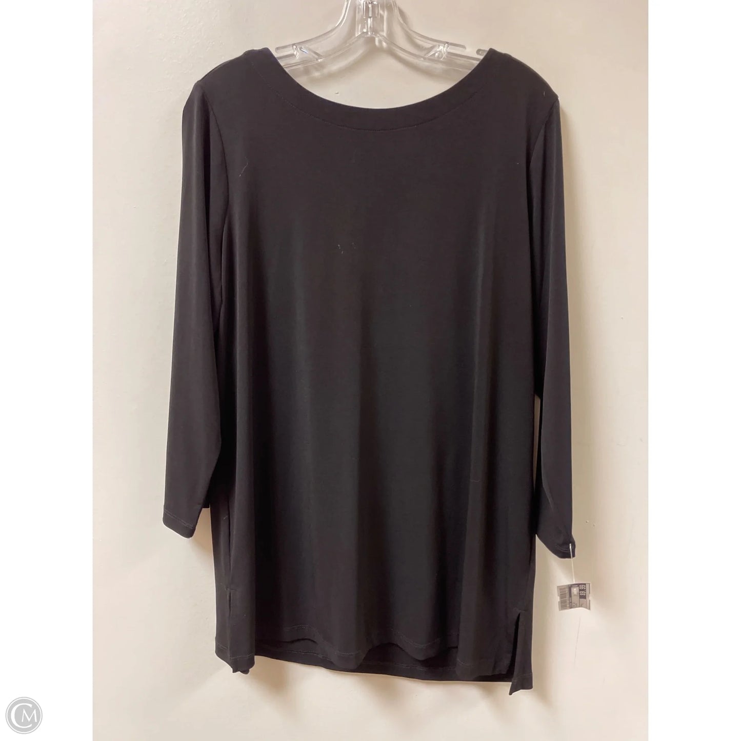 Top Long Sleeve By Susan Graver In Black, Size: L