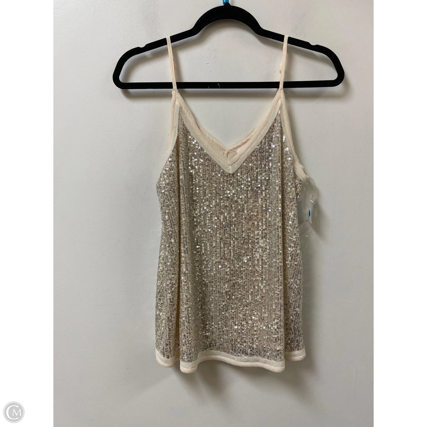 Top Sleeveless By Entro In Silver, Size: S