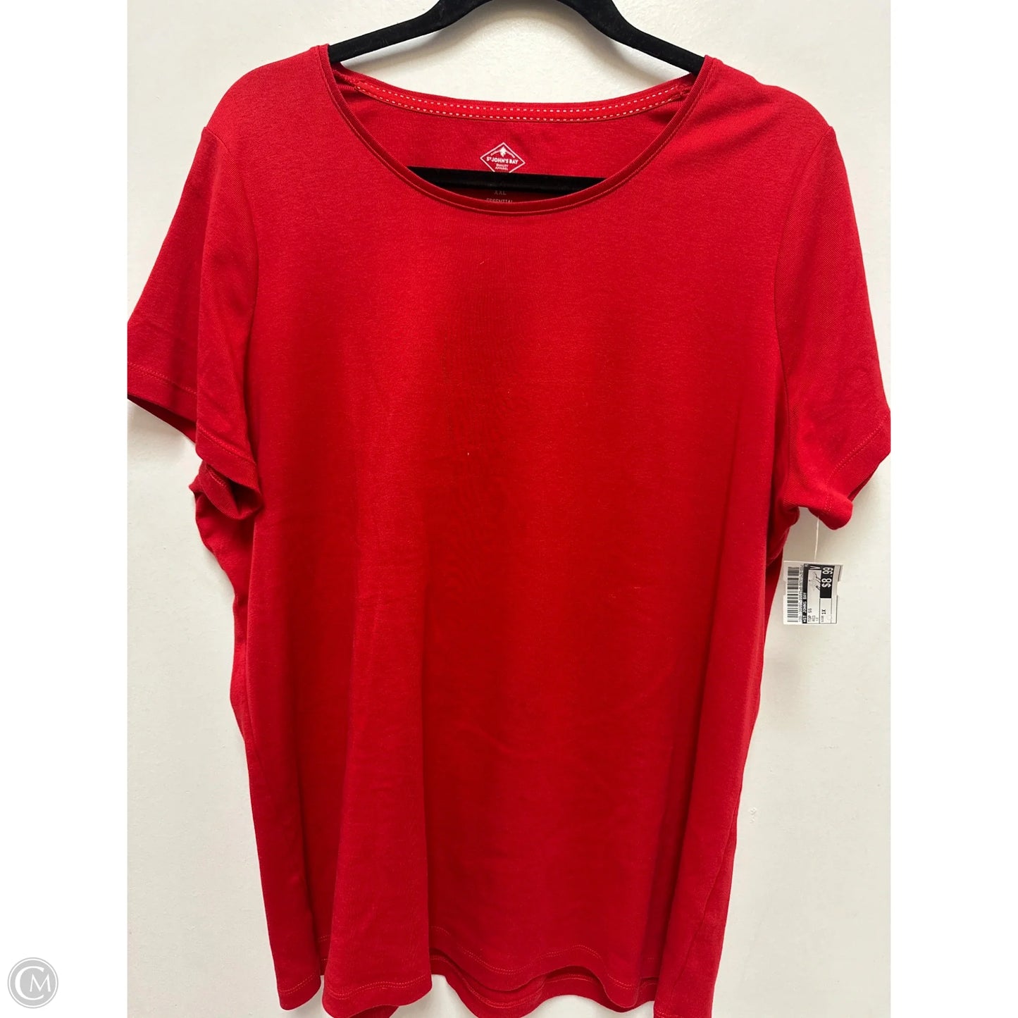 Top Short Sleeve By St Johns Bay In Red, Size: 1x