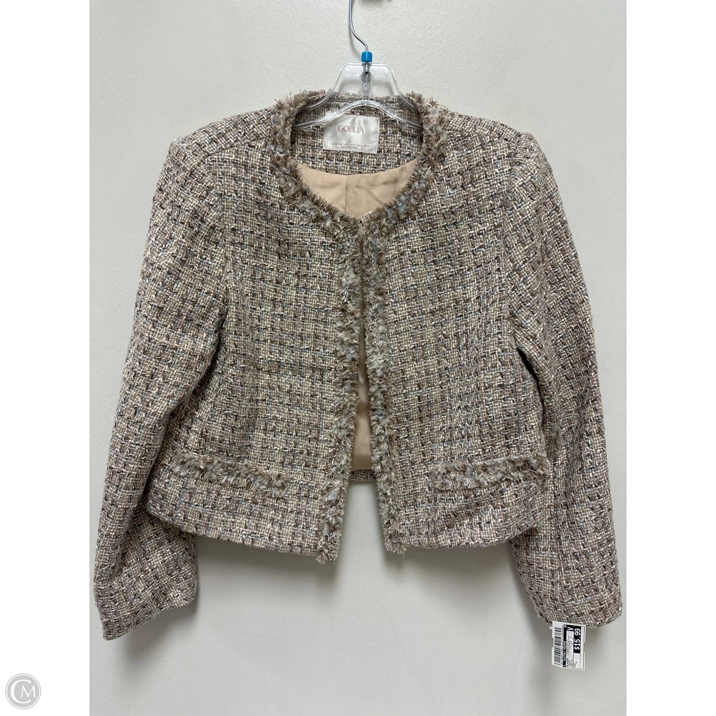 Blazer By Clothes Mentor In Cream, Size: L