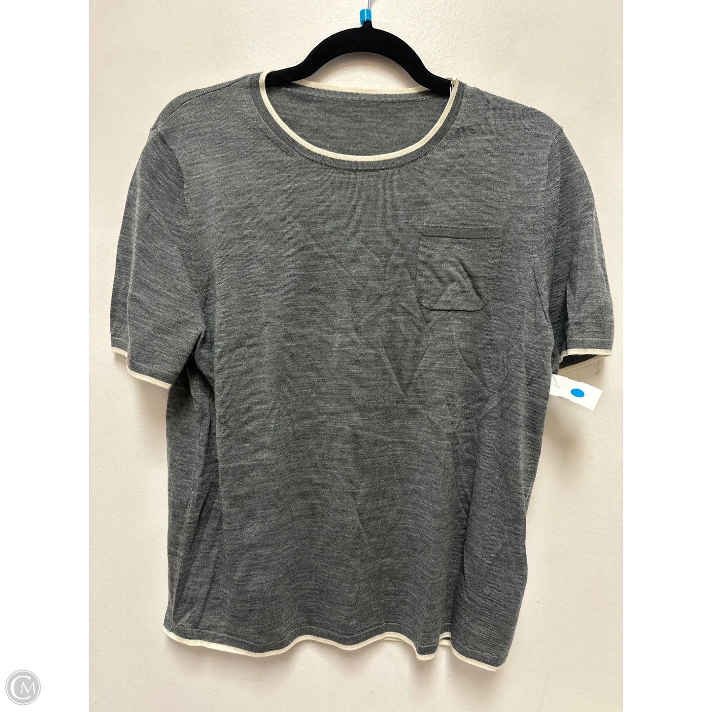 Sweater Short Sleeve By Clothes Mentor In Grey, Size: M