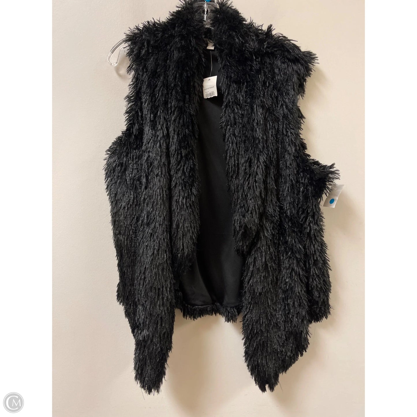 Vest Faux Fur & Sherpa By Cato In Black, Size: Xl