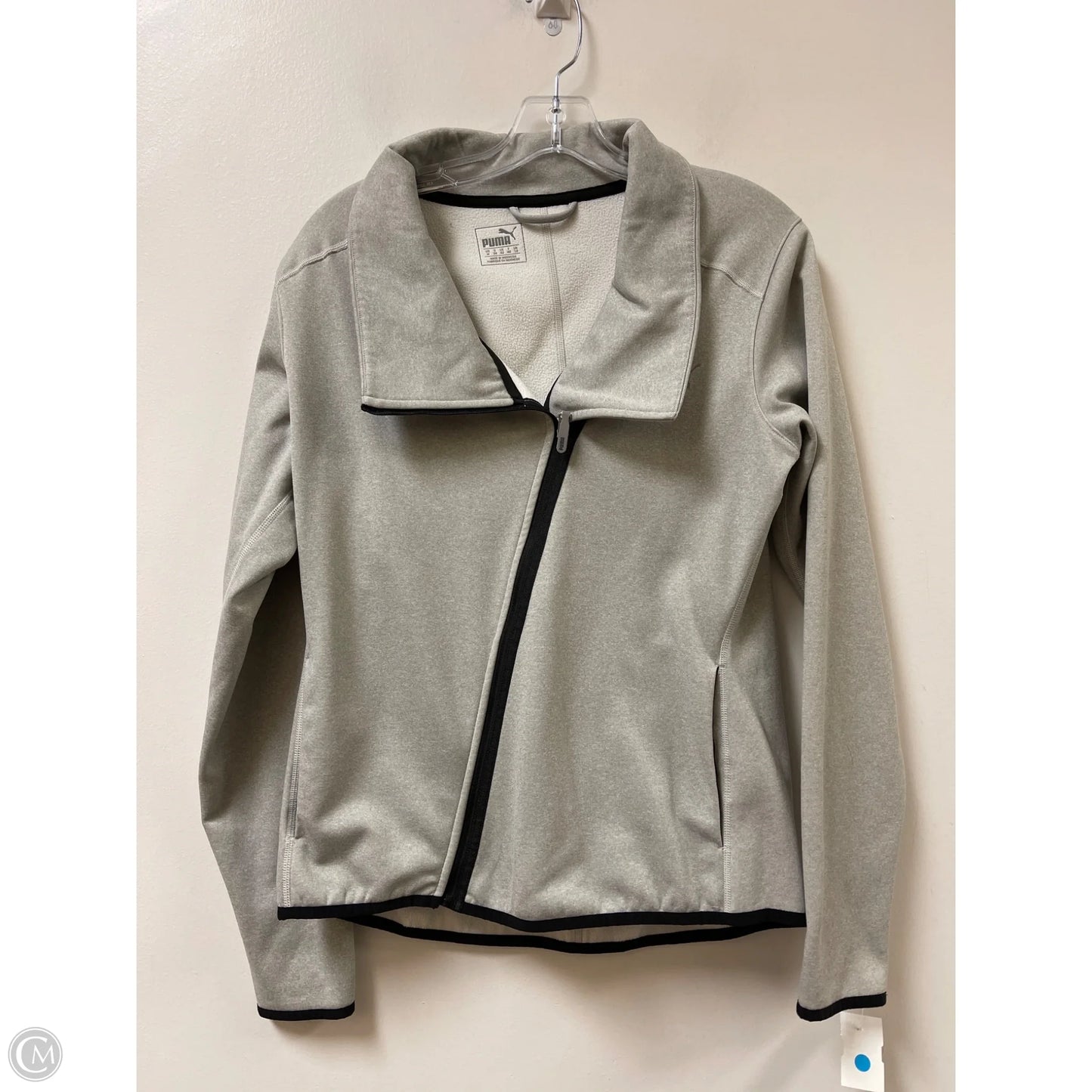 Athletic Jacket By Puma In Grey, Size: M