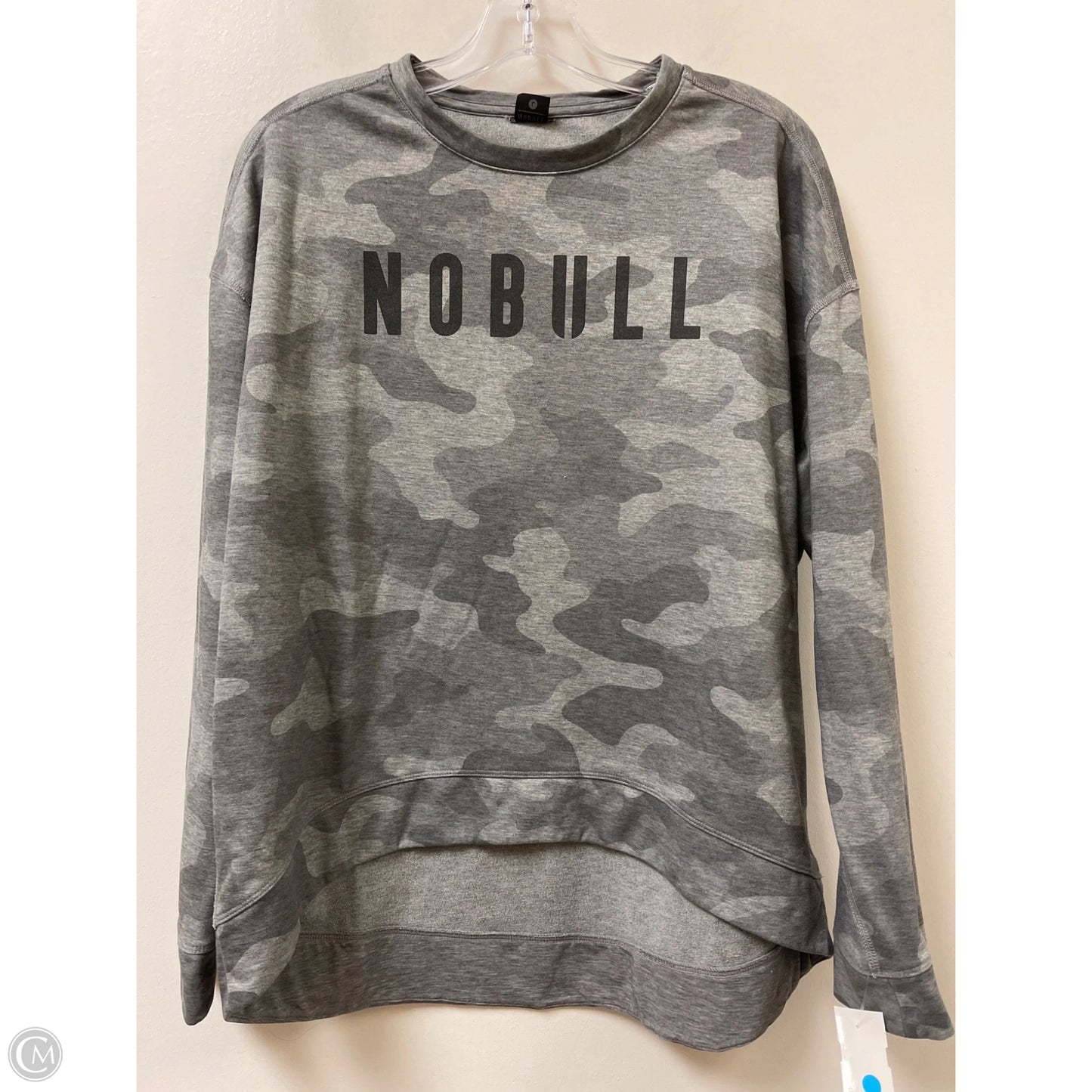 Athletic Sweatshirt Crewneck By Nobull In Camouflage Print, Size: L