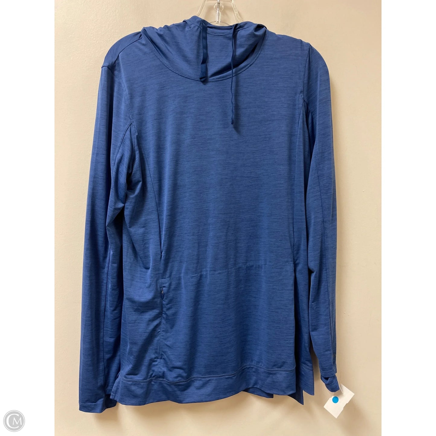 Athletic Top Long Sleeve Hoodie By Exofficio In Blue, Size: M