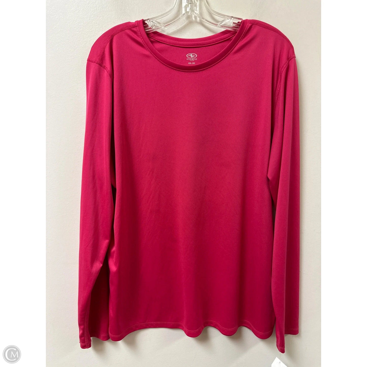 Athletic Top Long Sleeve Crewneck By Athletic Works In Pink, Size: 1x