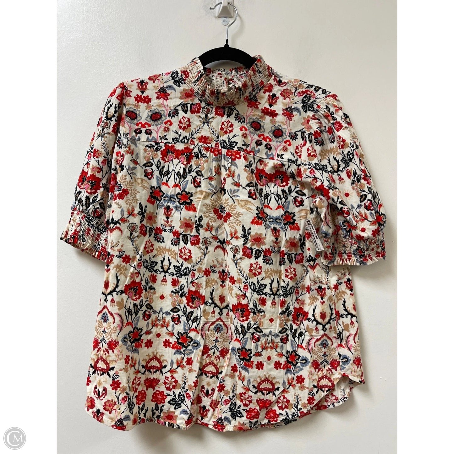 Top Short Sleeve By Loft In Multi-colored, Size: M