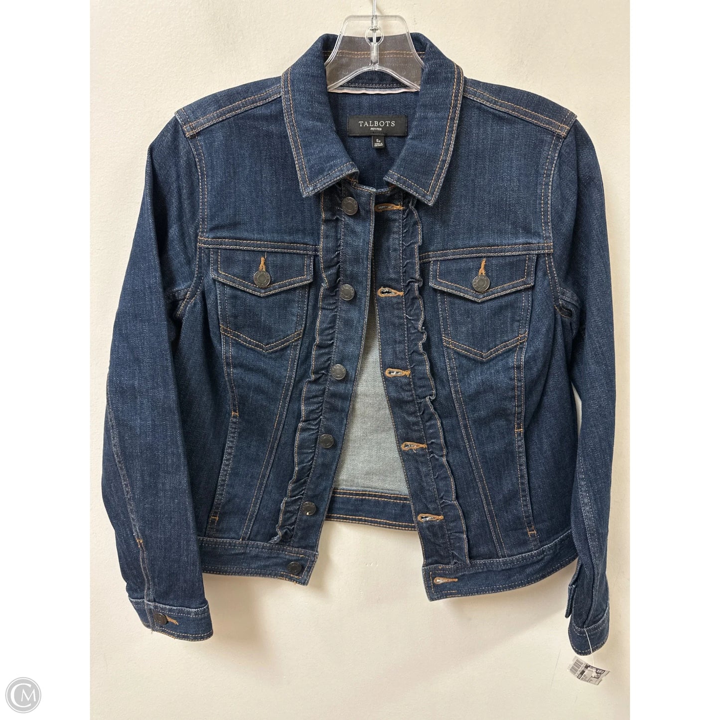 Jacket Denim By Talbots In Blue Denim, Size: Sp