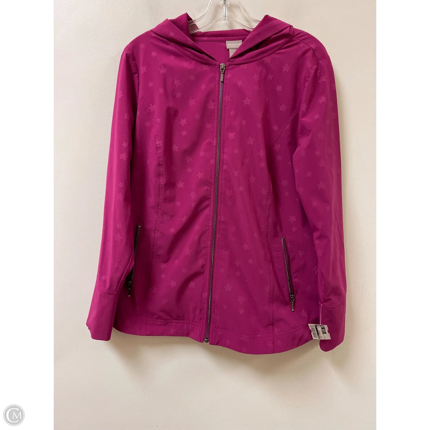 Jacket Windbreaker By Chicos In Purple, Size: L