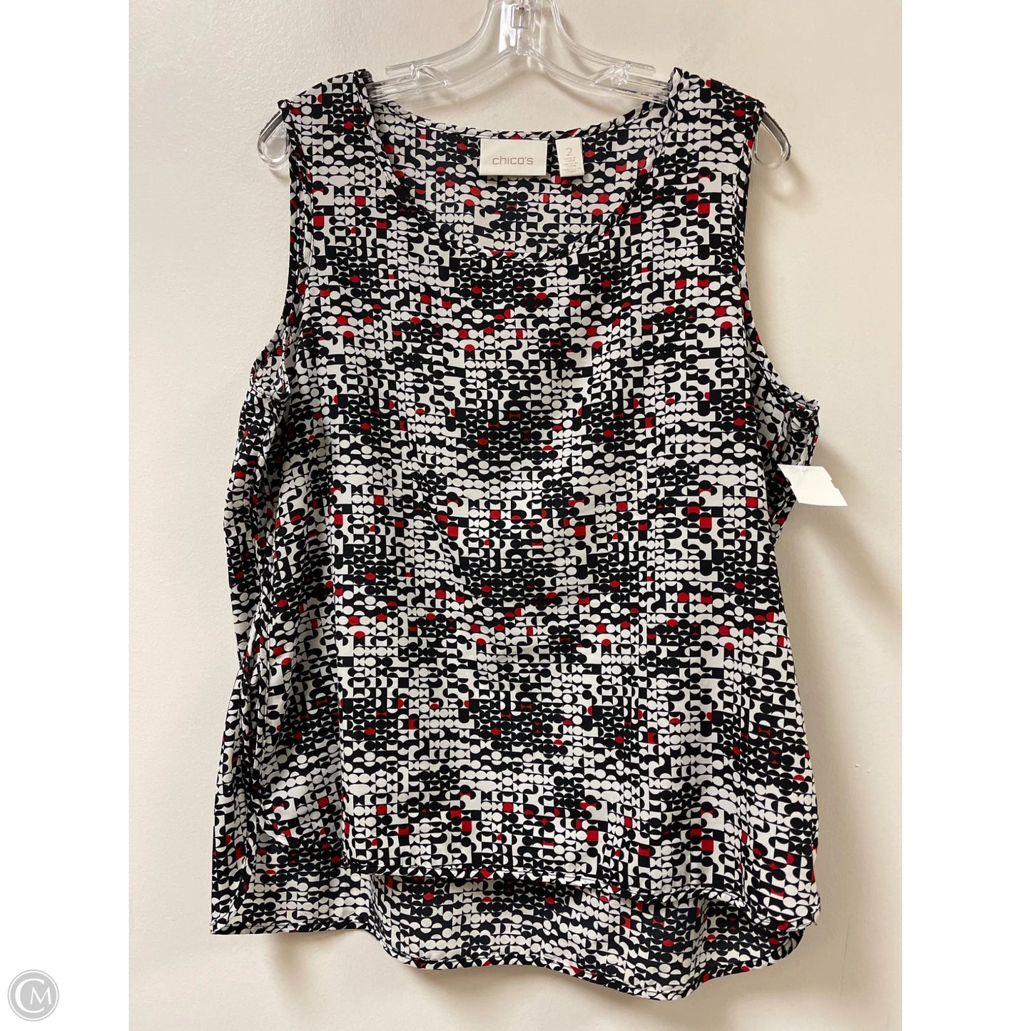 Top Sleeveless By Chicos In Black, Size: L