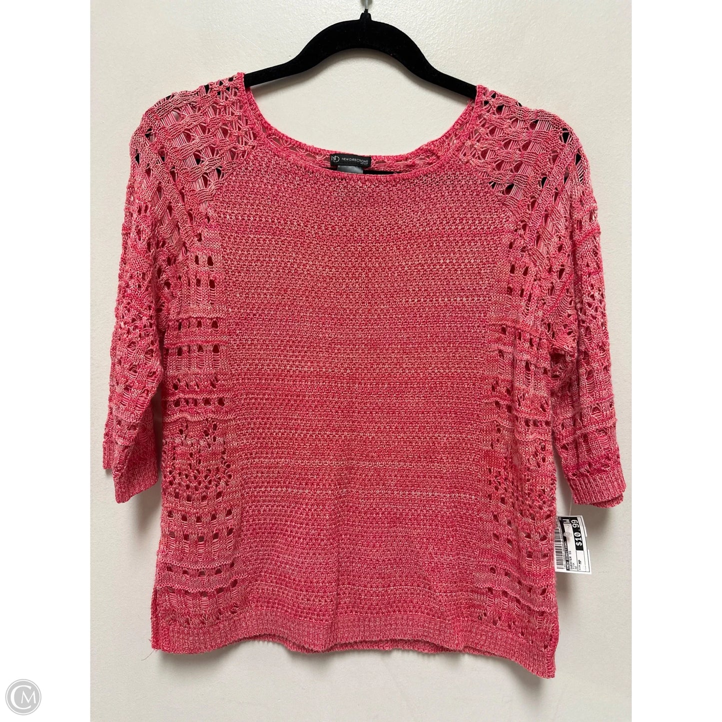 Sweater Short Sleeve By New Directions In Pink, Size: Mp