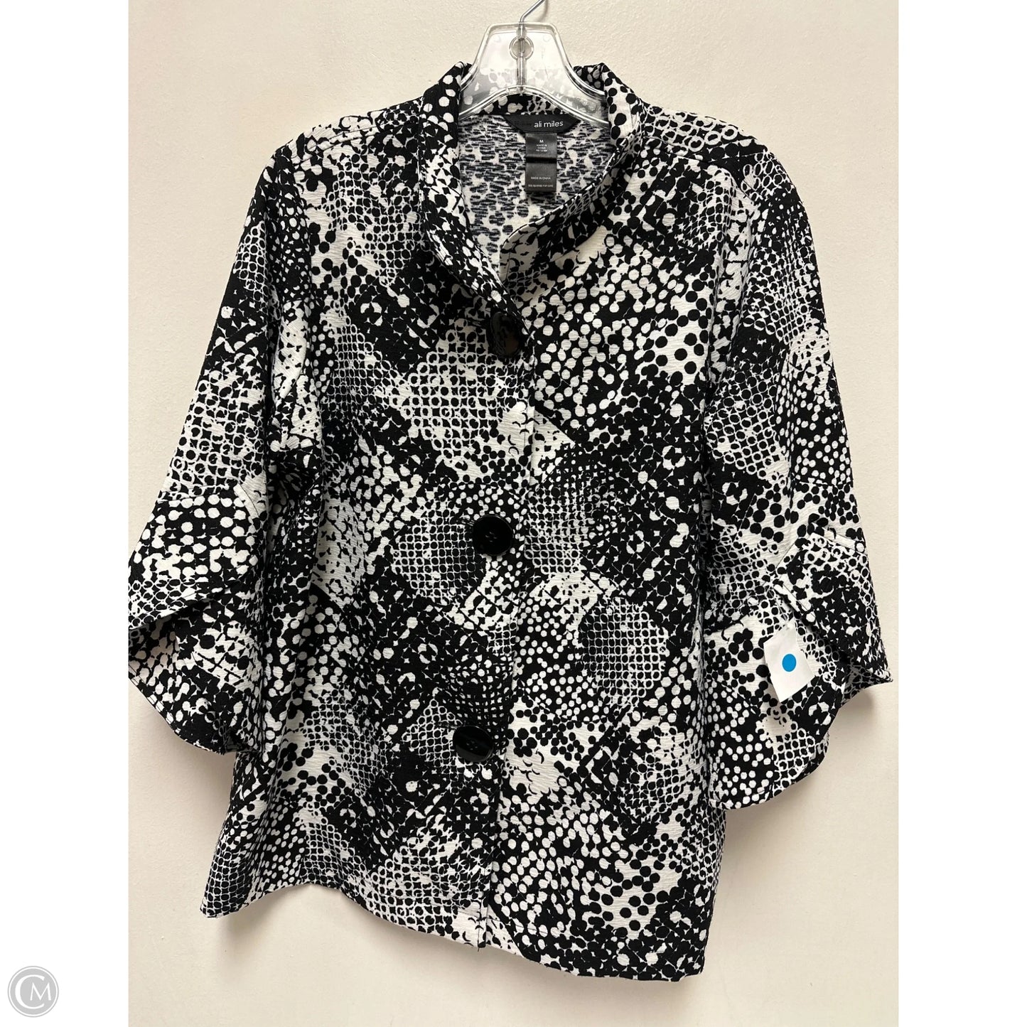 Jacket Other By Ali Miles In Black & White, Size: M