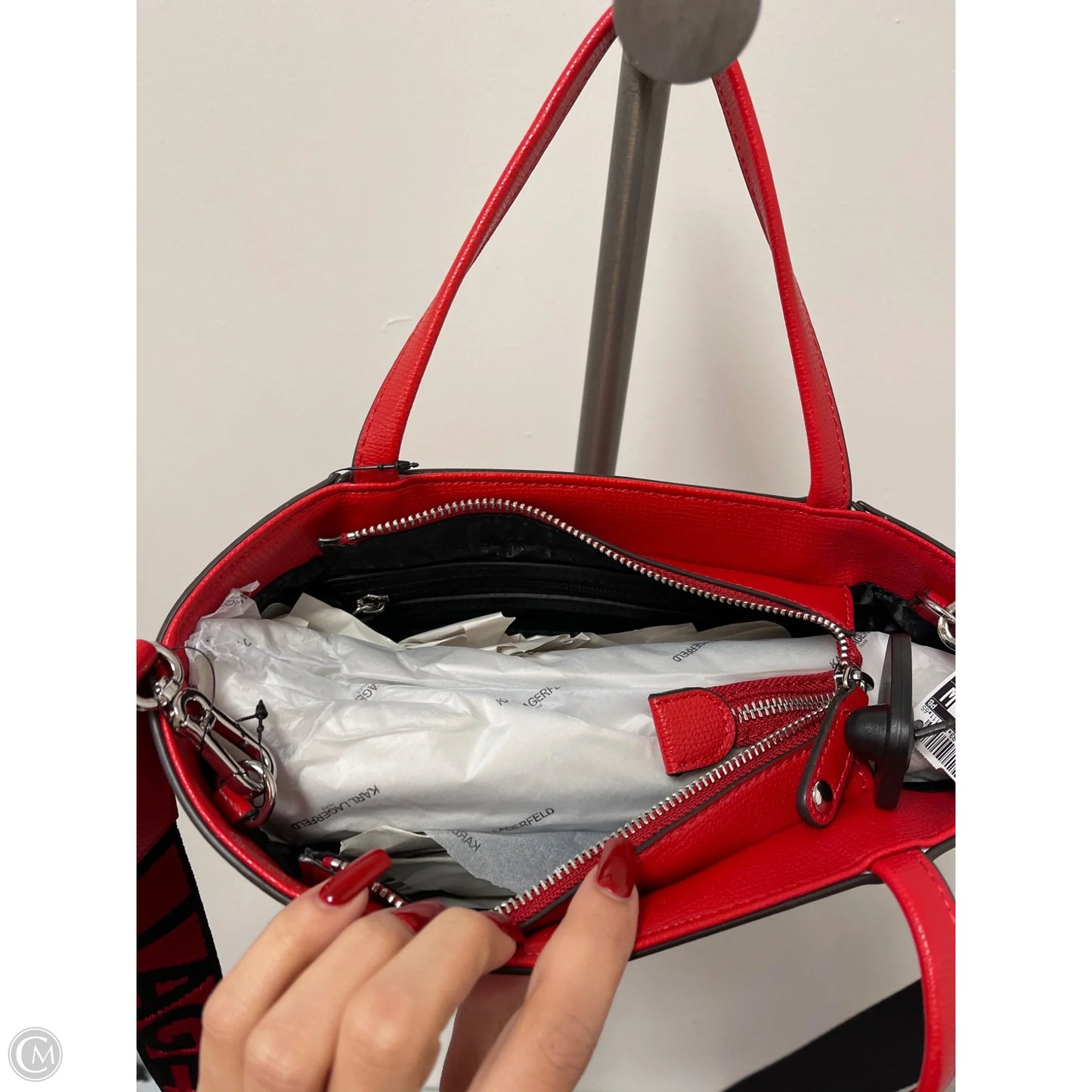 Handbag Designer By Karl Lagerfeld, Size: Medium