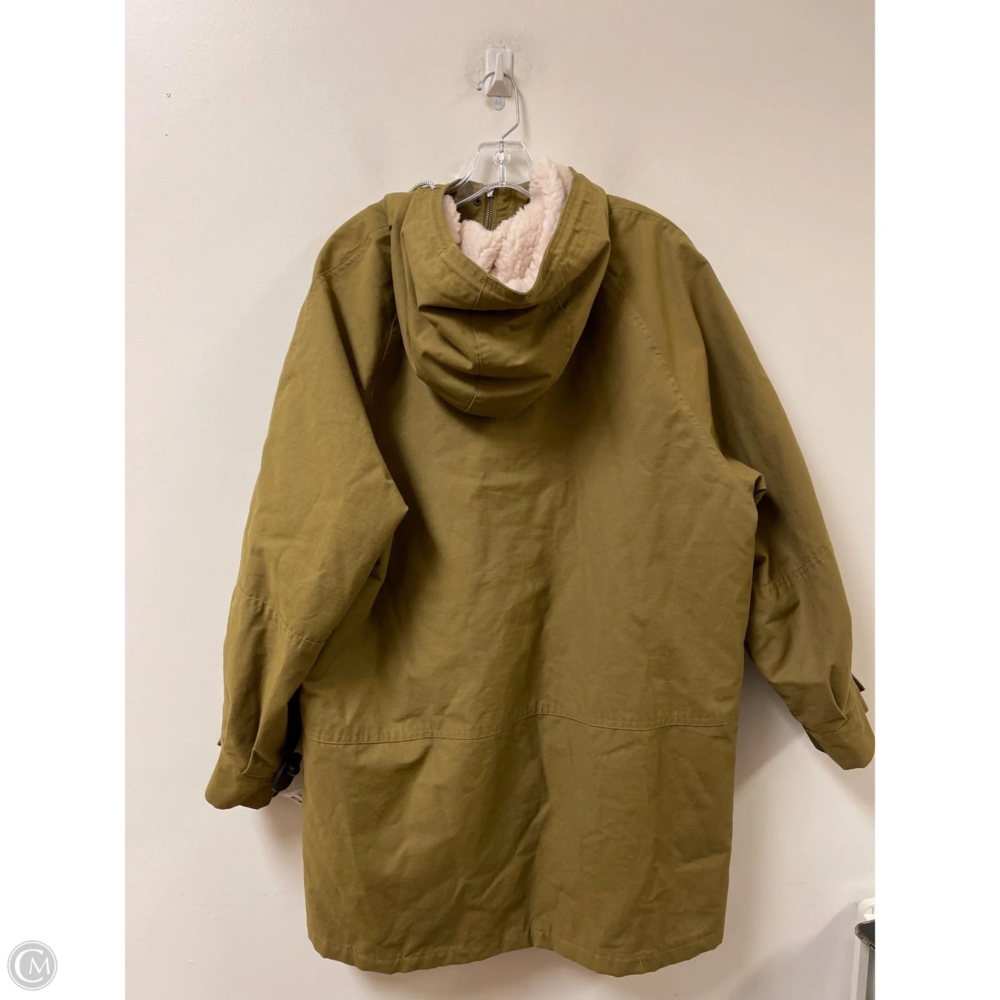 Coat Faux Fur & Sherpa By Bernardo In Green, Size: 1x