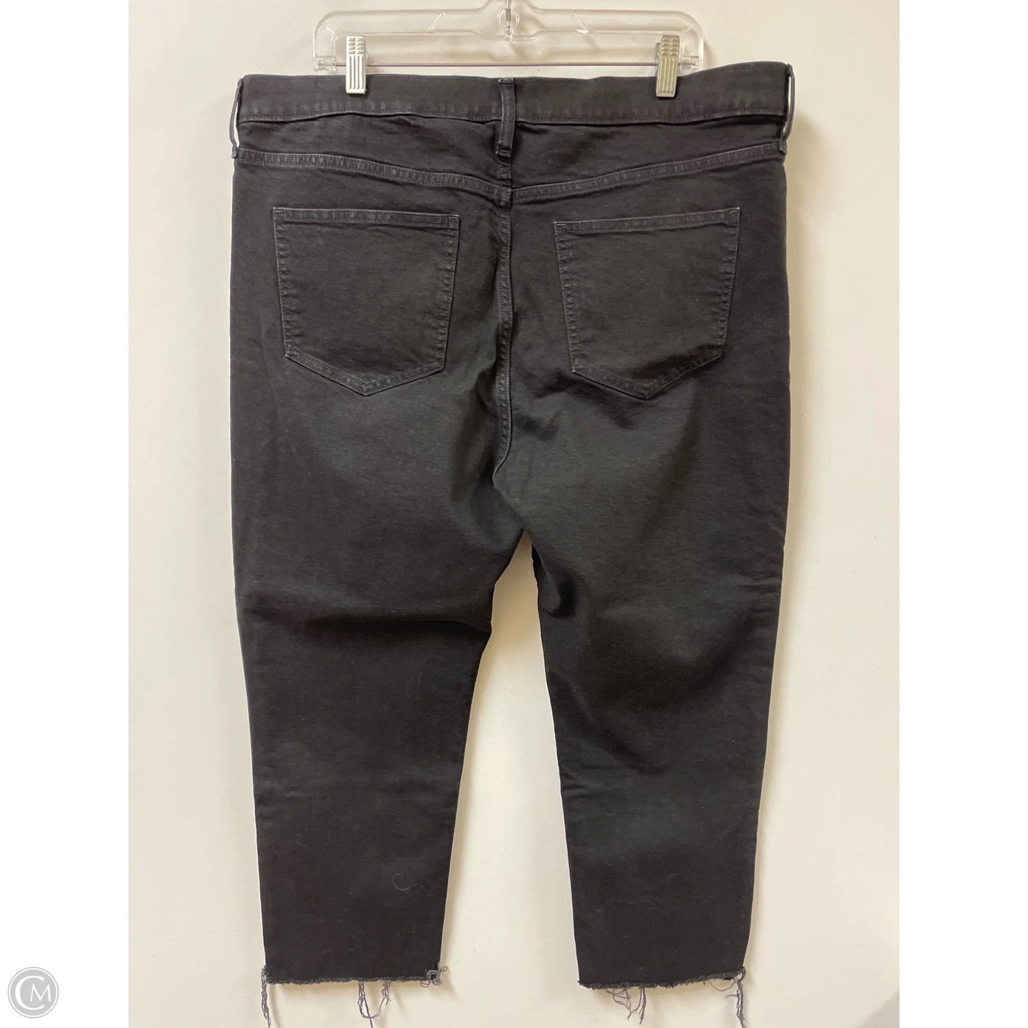 Jeans Straight By Gap In Black Denim, Size: 20
