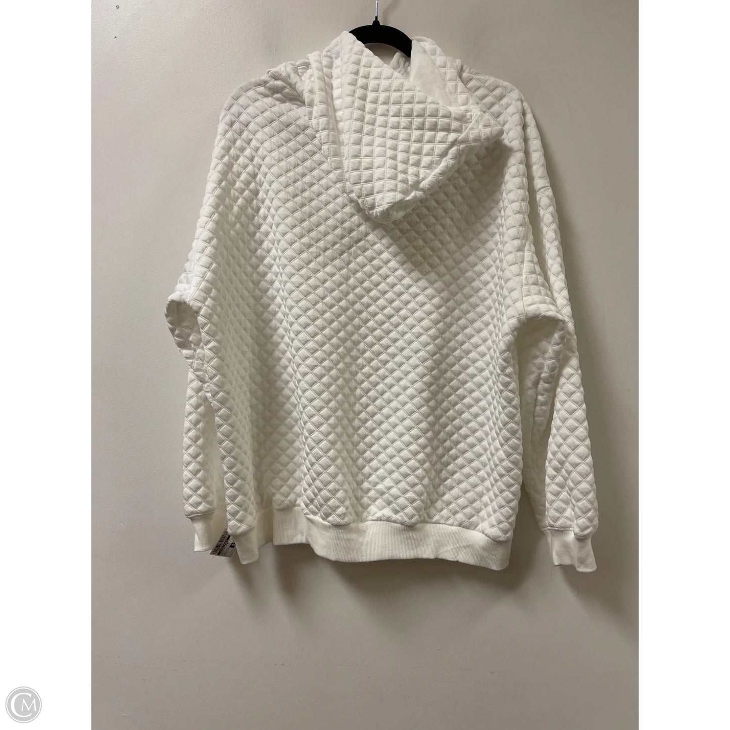 Sweatshirt Hoodie By Clothes Mentor In White, Size: L