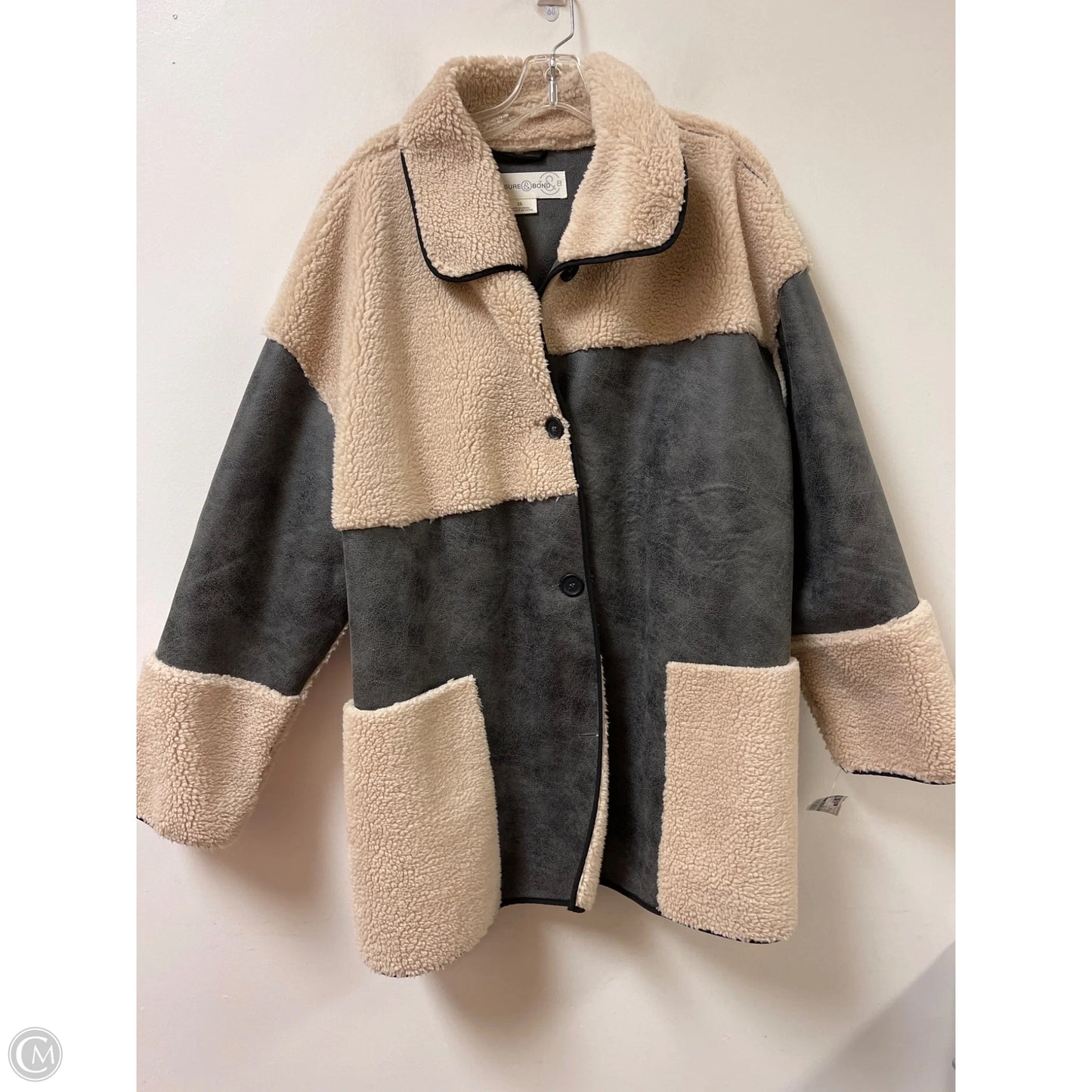 Coat Other By Treasure And Bond In Cream & Grey, Size: 2x