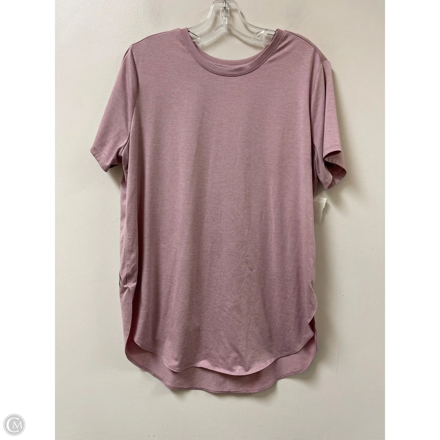 Athletic Top Short Sleeve By Skechers In Purple, Size: L