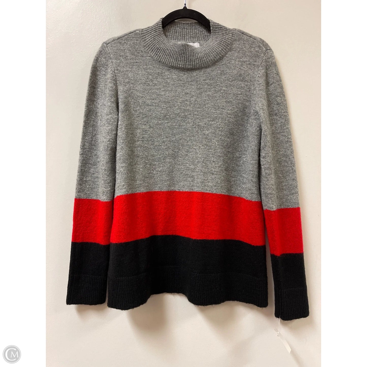 Sweater By Liz Claiborne In Black & Red, Size: S
