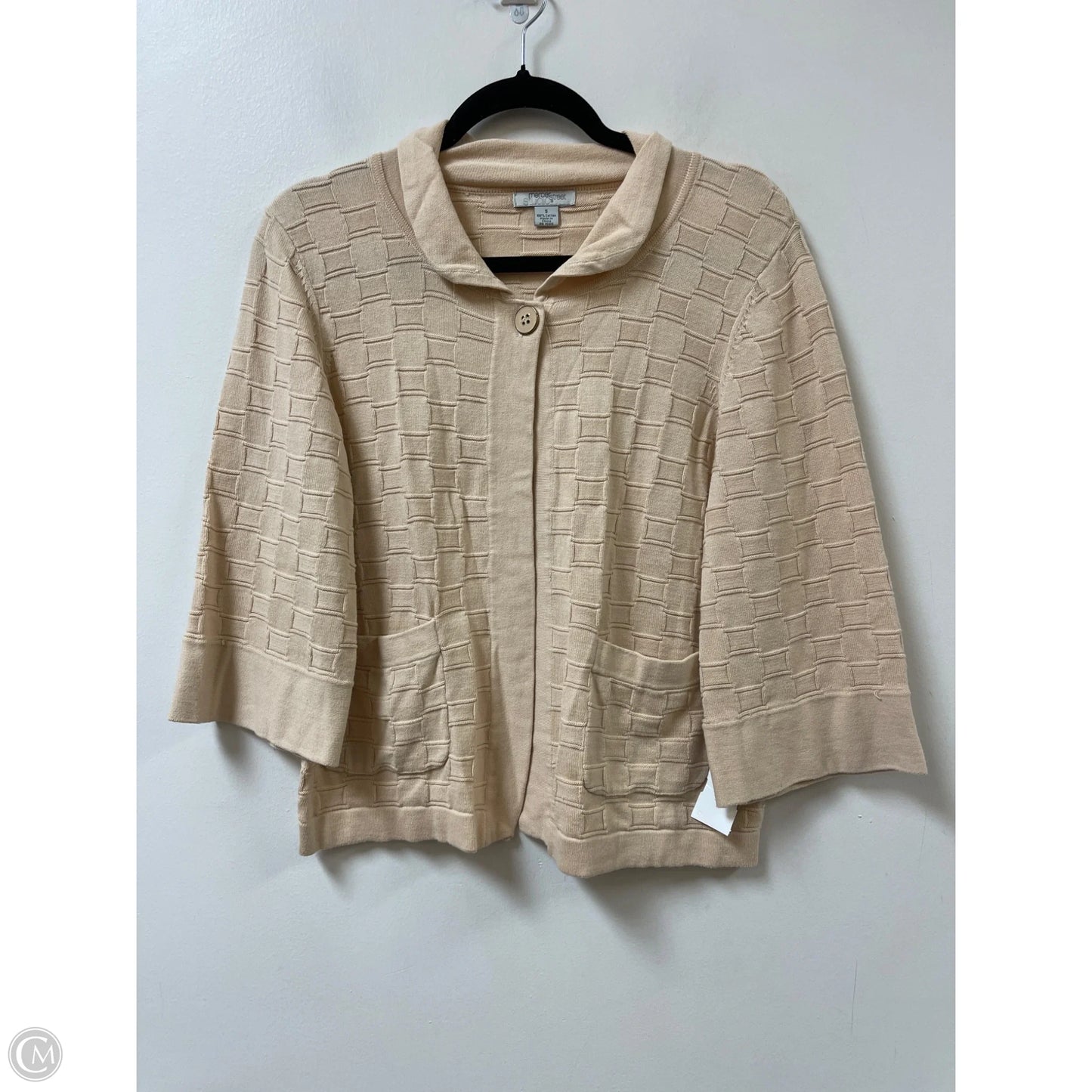 Sweater Cardigan By Mercer Street In Cream, Size: S