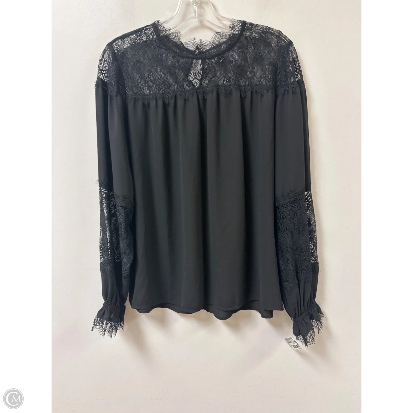 Top Long Sleeve By White House Black Market In Black, Size: M