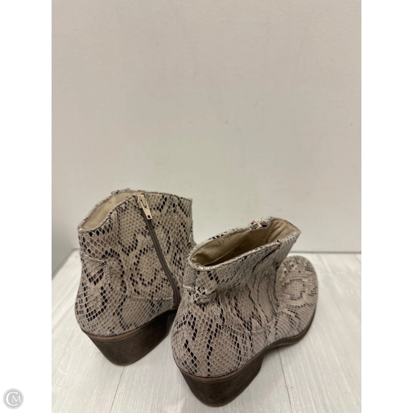 Boots Ankle Heels By Rampage In Snakeskin Print, Size: 8.5