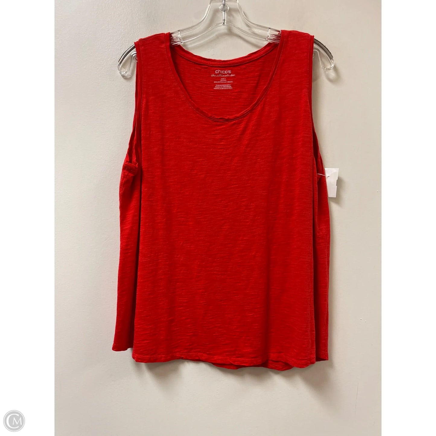 Top Sleeveless By Chicos In Red, Size: Xl