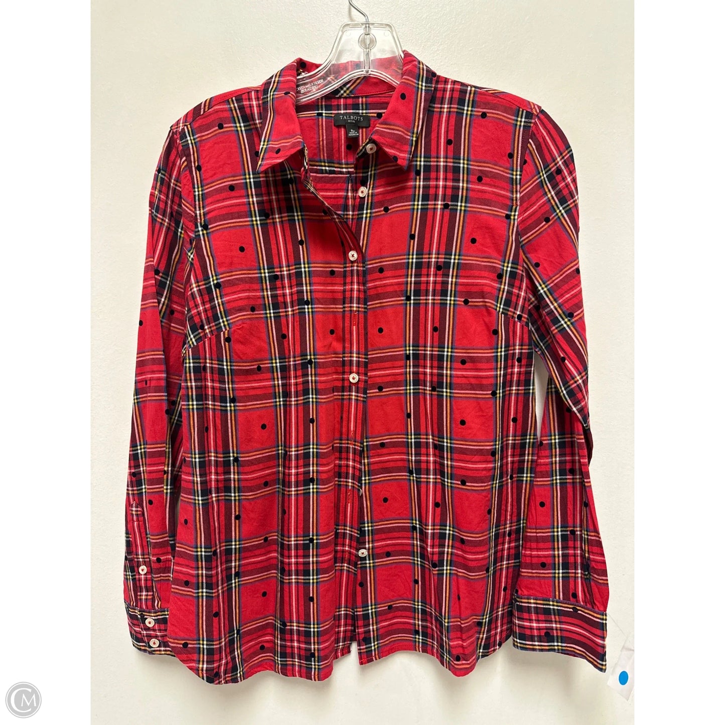 Blouse Long Sleeve By Talbots In Black & Red, Size: Sp