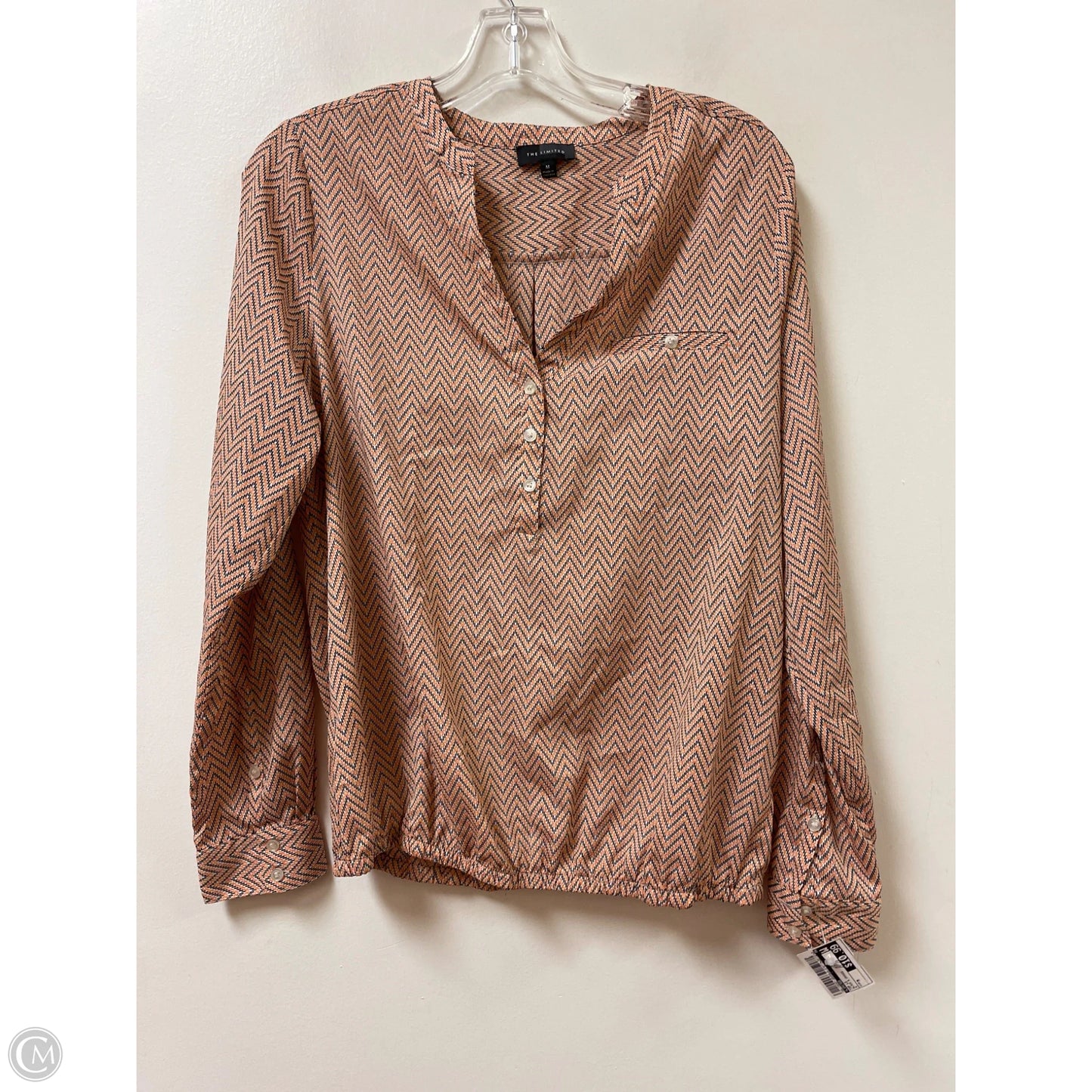 Top Long Sleeve By Limited In Black & Orange, Size: M