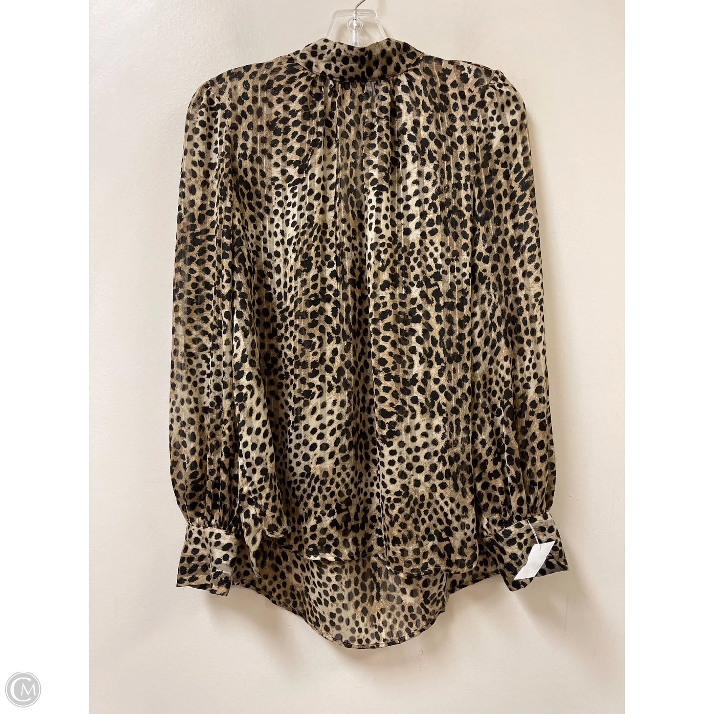 Top Long Sleeve By H&m In Animal Print, Size: M