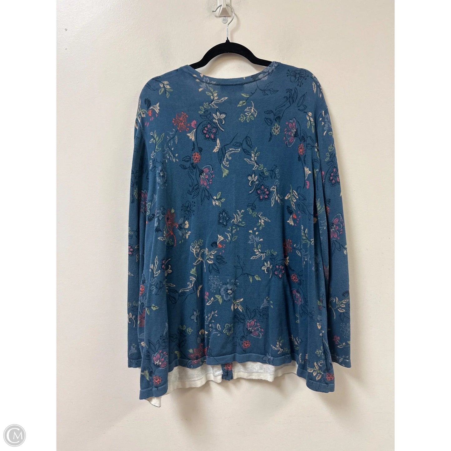 Sweater Cardigan By Cj Banks In Blue, Size: 3x