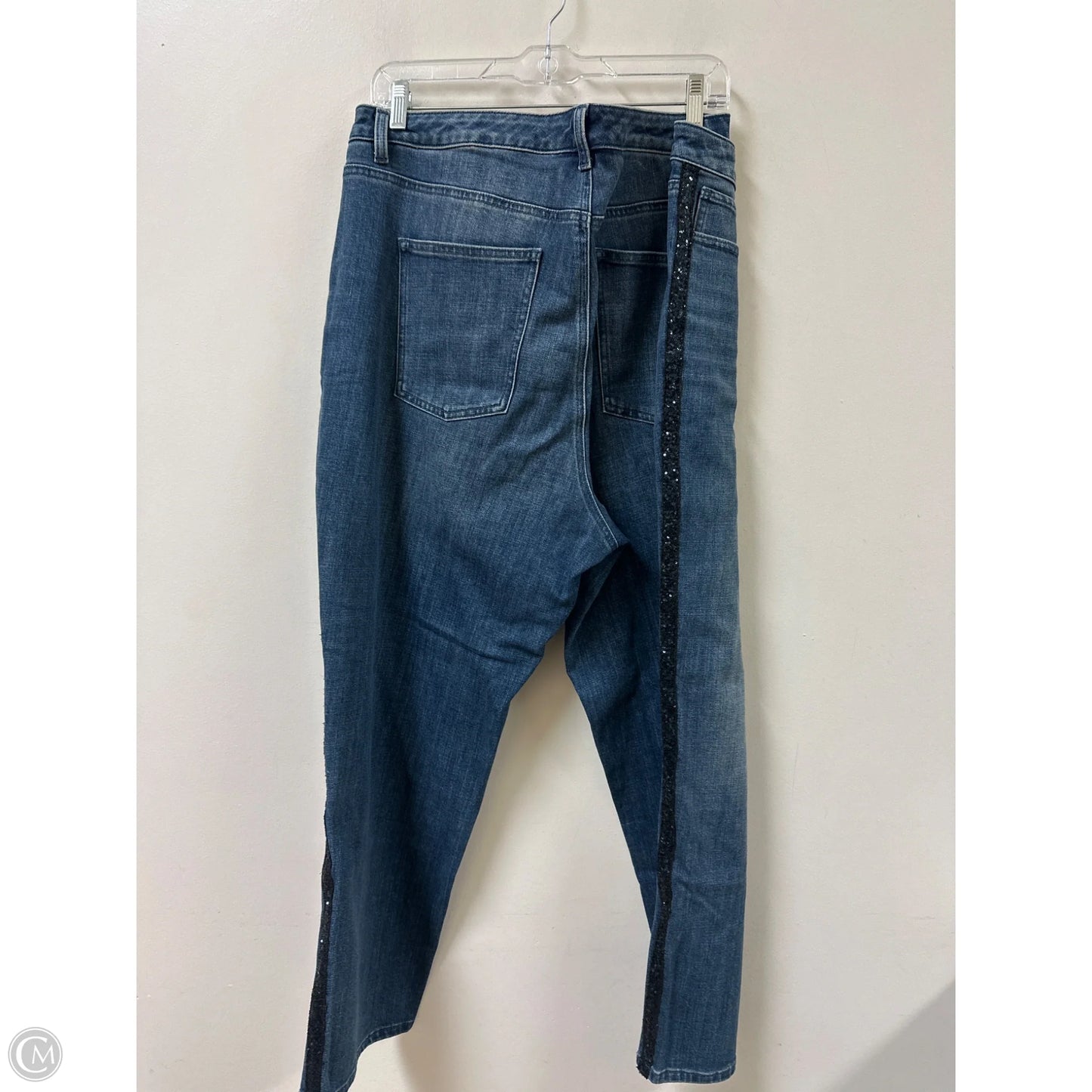 Jeans Straight By Talbots In Blue Denim, Size: 18