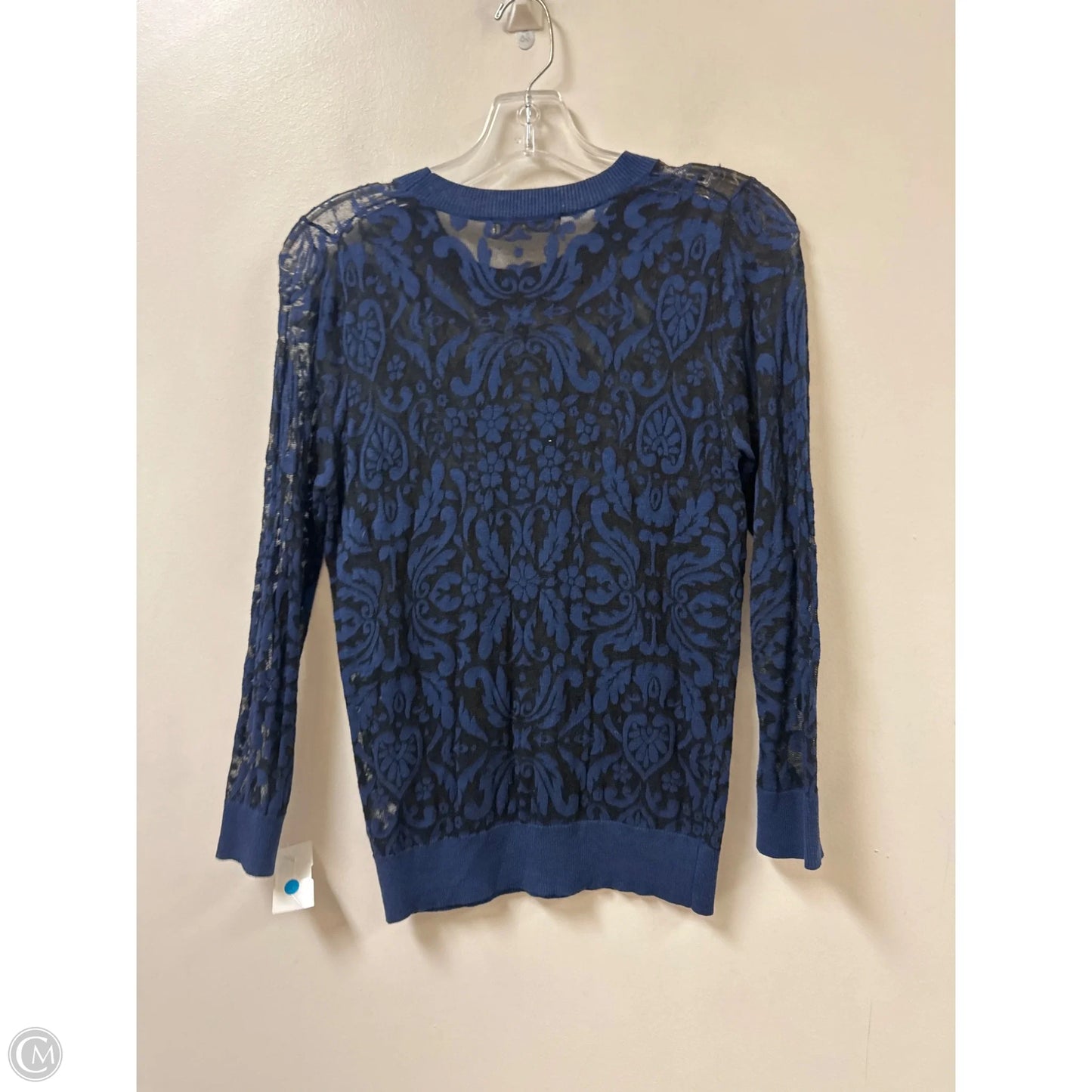 Top Long Sleeve By Hinge In Black & Blue, Size: Xs