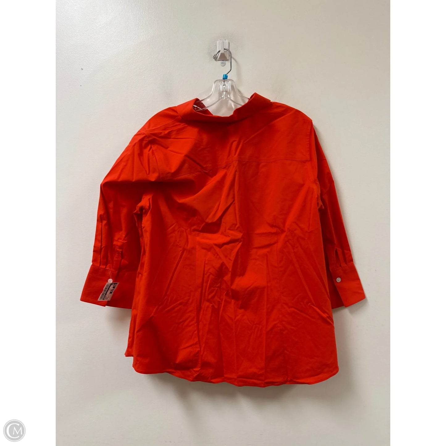 Blouse Long Sleeve By Talbots In Orange, Size: Xl