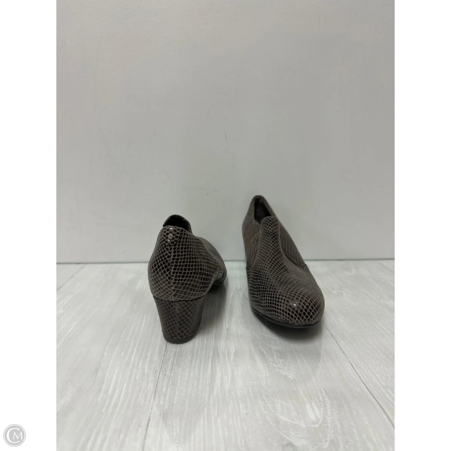 Boots Ankle Heels By Rockport In Snakeskin Print, Size: 9.5