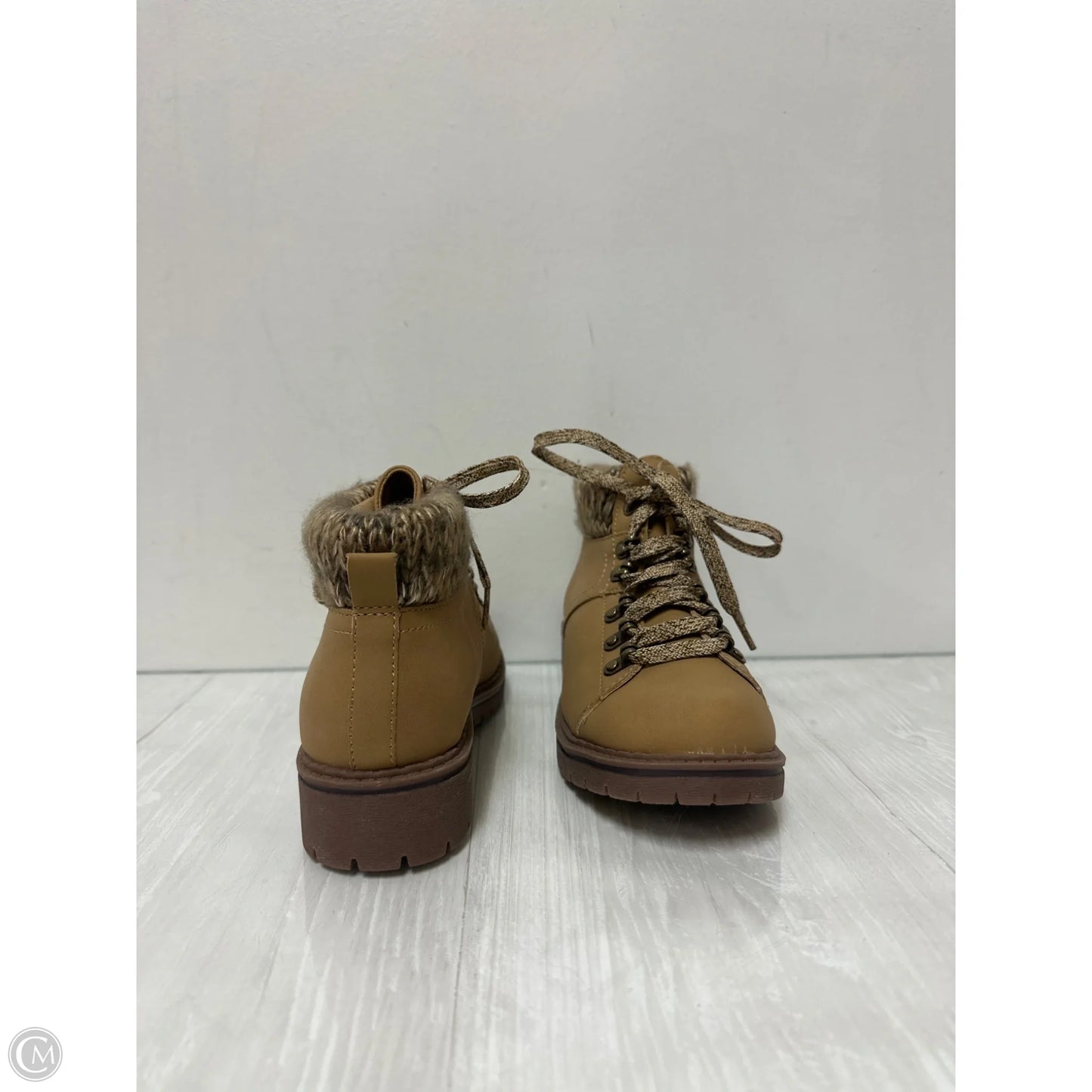 Boots Ankle Flats By Time And Tru In Brown, Size: 6.5