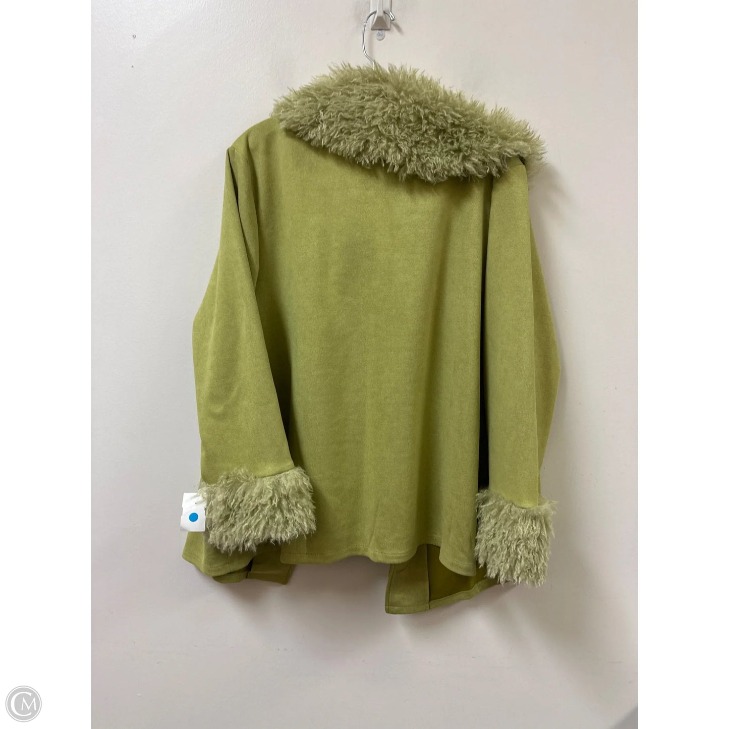 Jacket Faux Fur & Sherpa By Shein In Green, Size: 2x