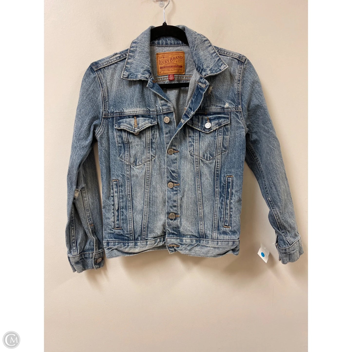 Jacket Denim By Lucky Brand In Blue Denim, Size: S