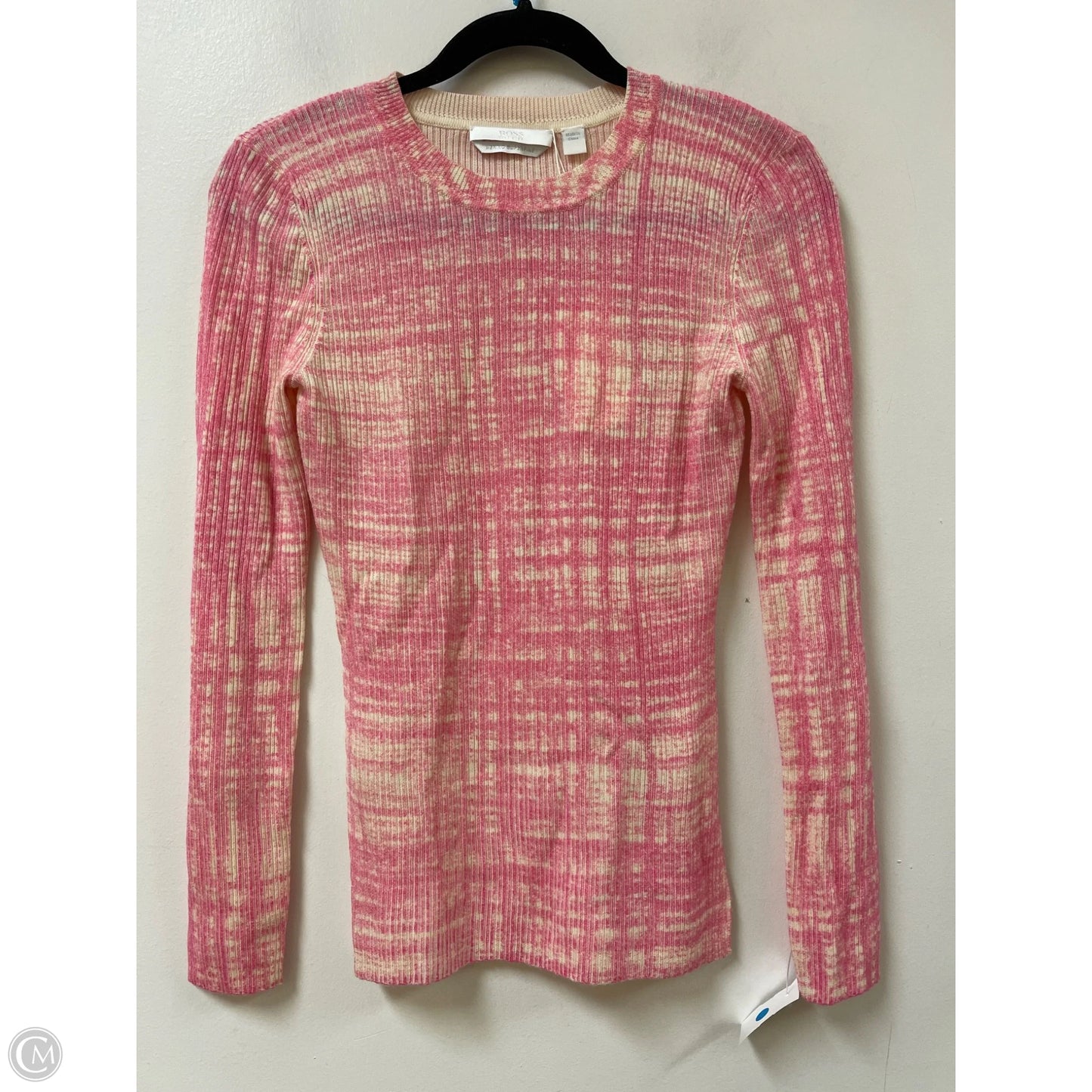 Sweater By Hugo Boss In Cream & Pink, Size: Xs
