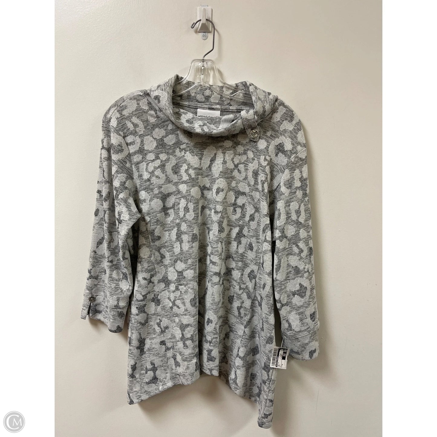 Top Long Sleeve By Alfred Dunner In Grey, Size: M