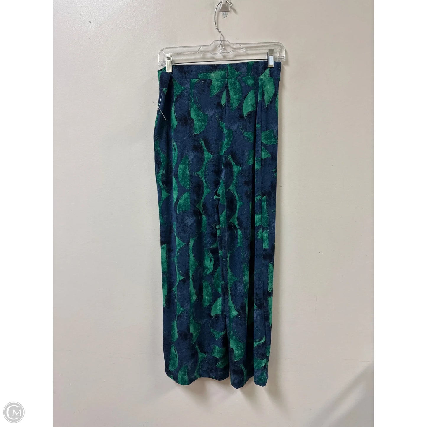 Pants Wide Leg By Chicos In Blue & Green, Size: 8