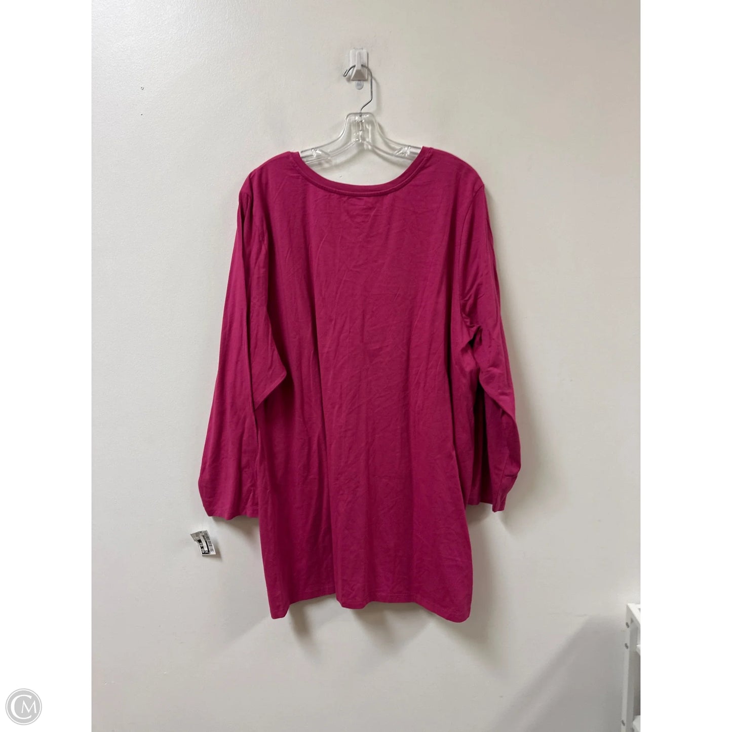 Top Long Sleeve By Woman Within In Pink, Size: 3x