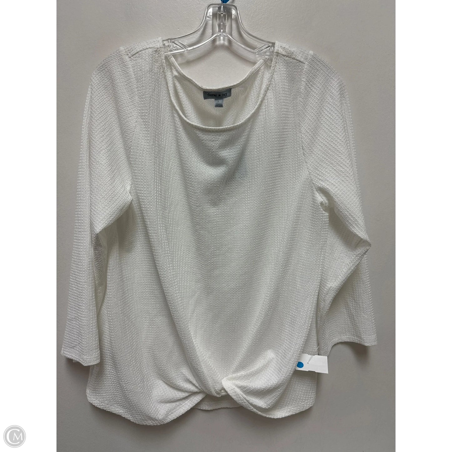 Top Long Sleeve By Clothes Mentor In White, Size: L