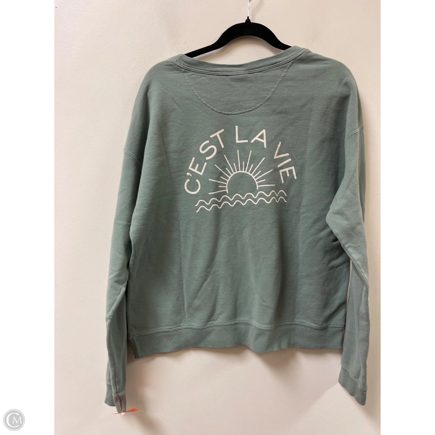 Sweatshirt Crewneck By Clothes Mentor In Green, Size: L