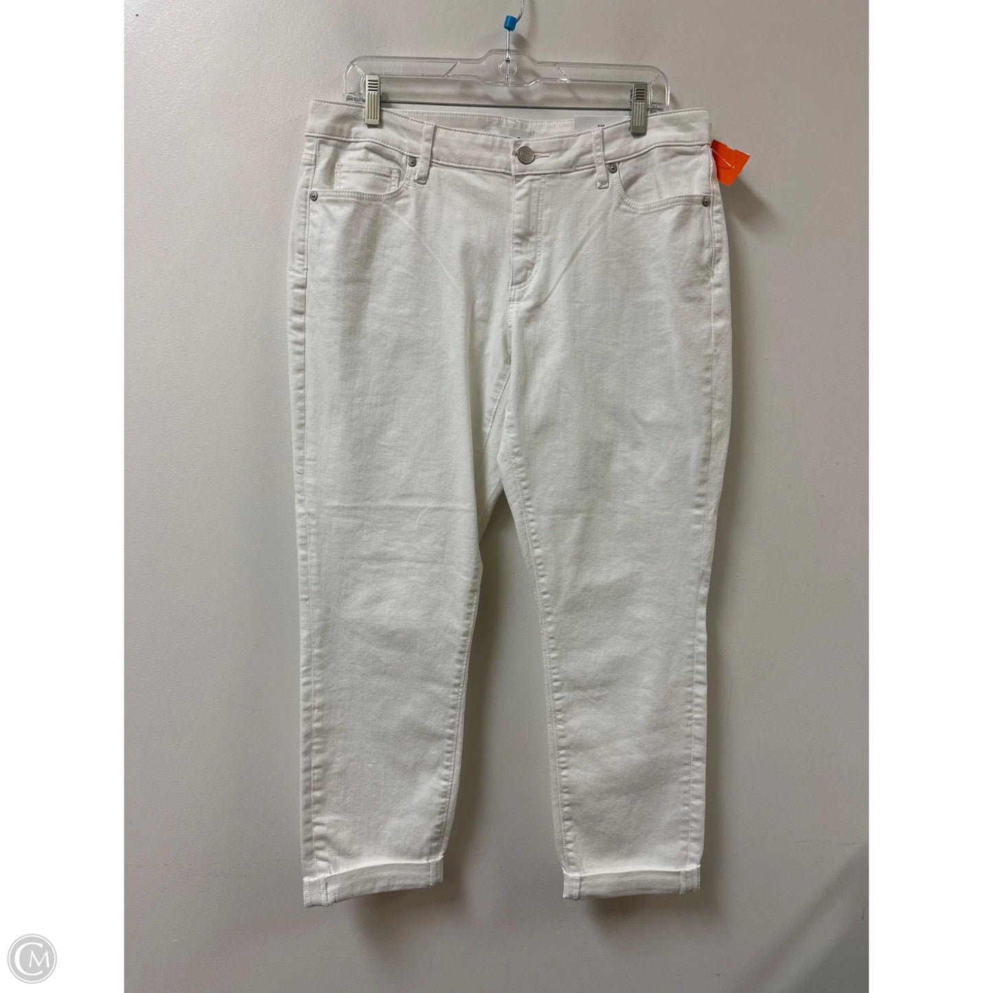 Jeans Skinny By Loft In White Denim, Size: 12