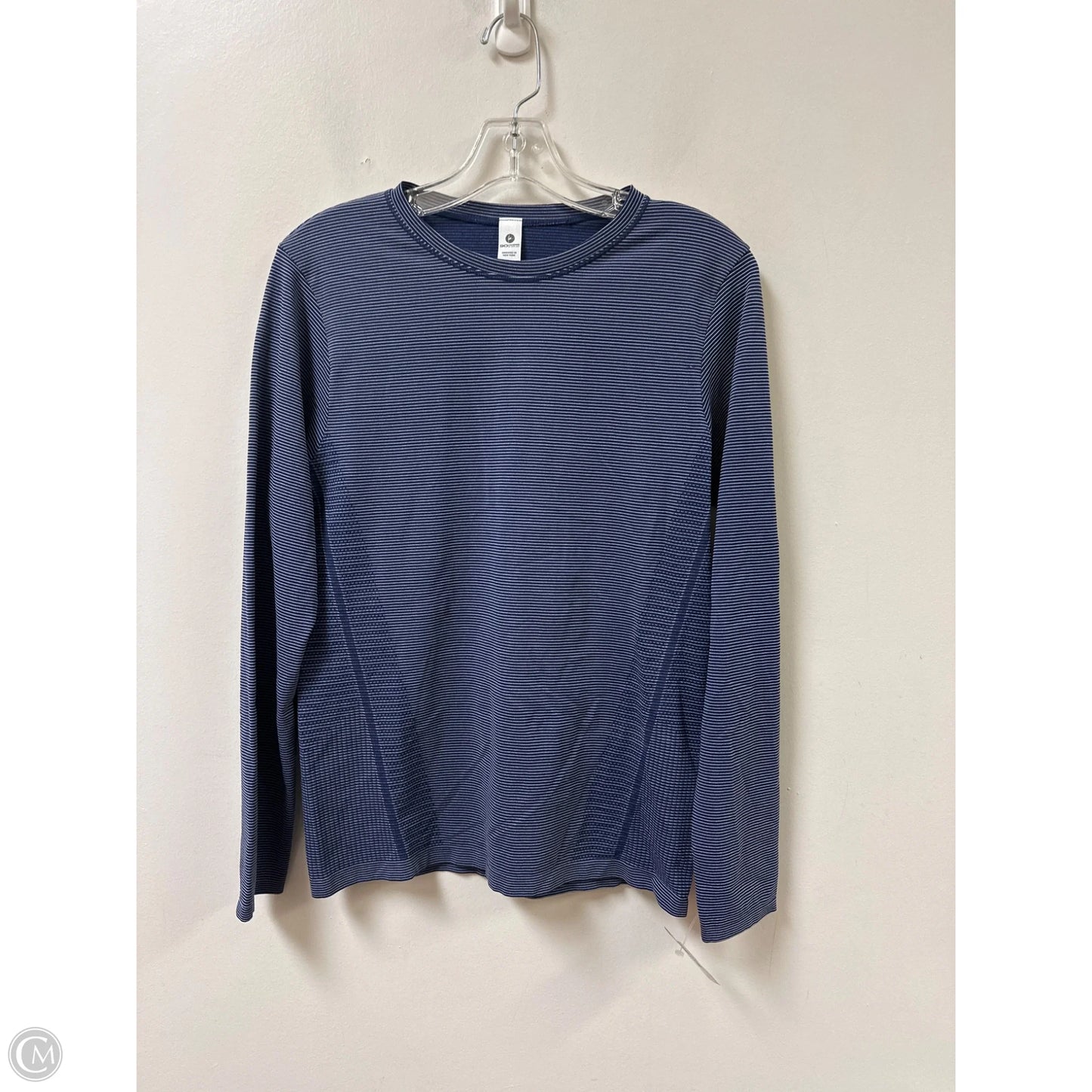 Athletic Top Long Sleeve Crewneck By 90 Degrees By Reflex In Blue, Size: L
