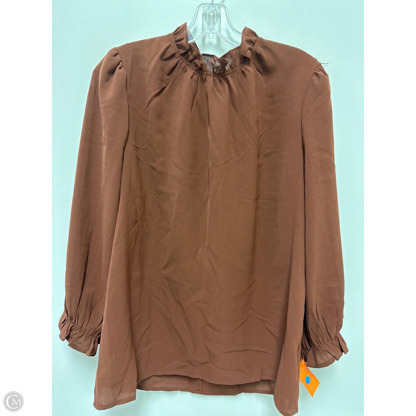 Top Long Sleeve By Clothes Mentor In Brown, Size: M