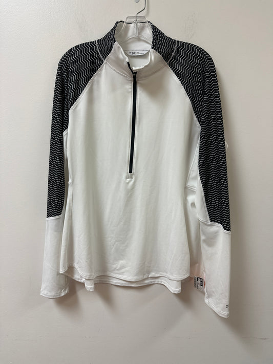 Athletic Sweatshirt Collar By Dsg Outerwear In Black & White, Size: 2x